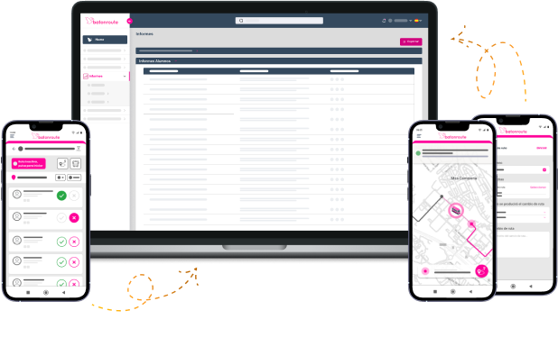 Ilustración de las apps de BatOnRoute