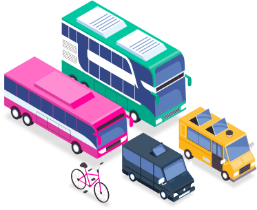 Ilustración de soluciones para la gestión del transporte